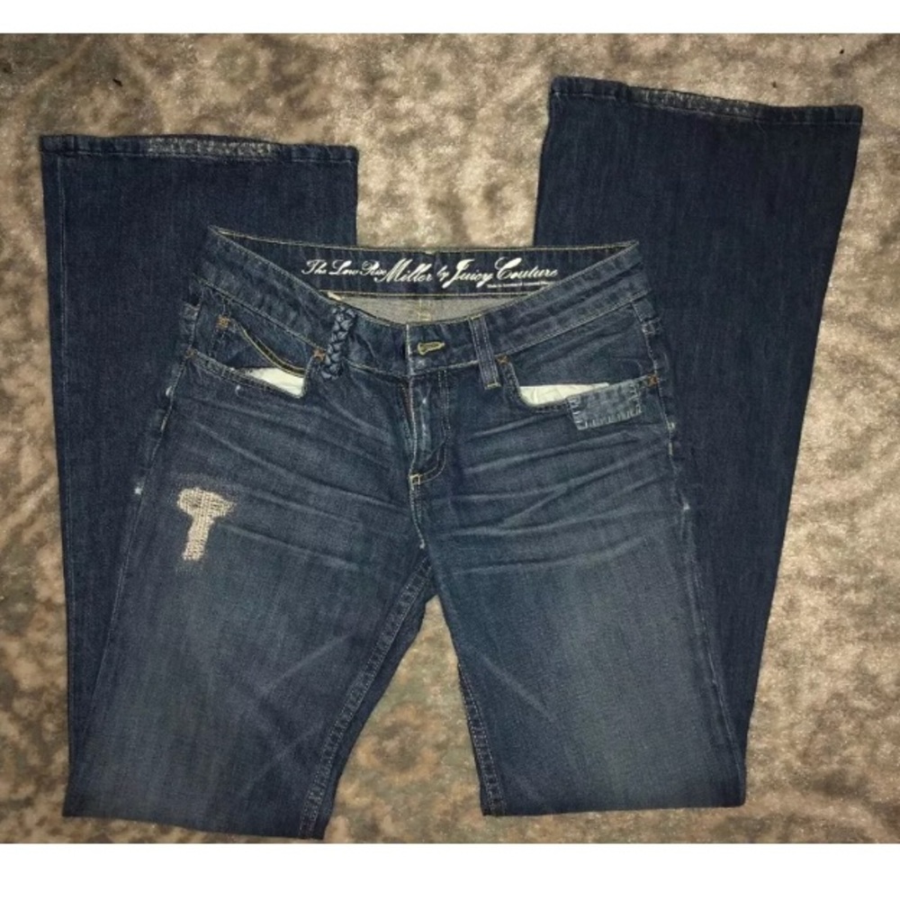 Juicy Couture blue jeans. Size 28. Lightly worn.